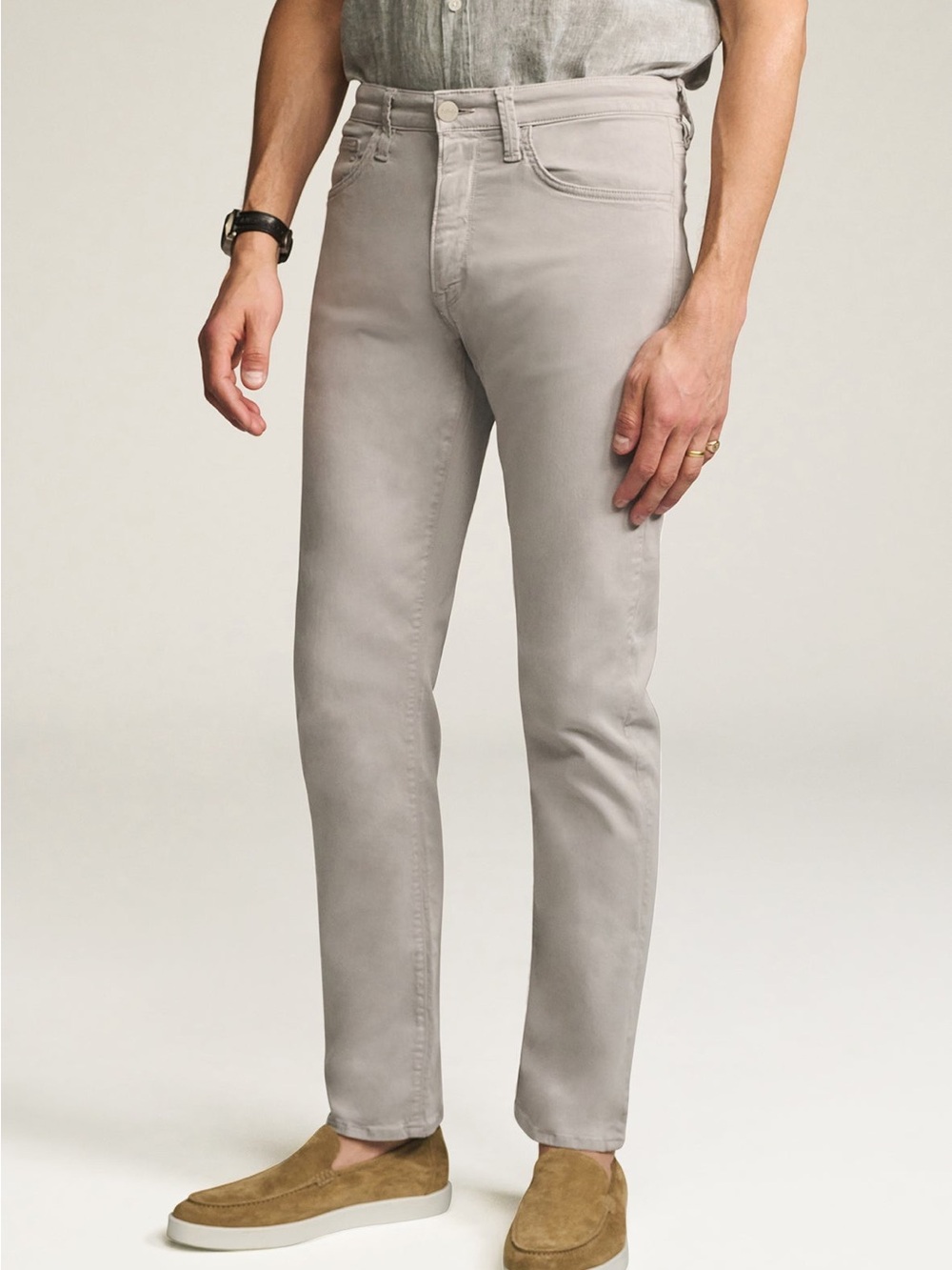 34 Heritage Courage Mid-Rise Straight Pants Men 33x32 Stretch 5-Pocket